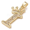 Rack Plating Brass Micro Pave Cubic Zirconia Pendants KK-D535-01I-RS-2