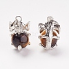 Natural Tiger Eye Pendants G-G713-D04-2