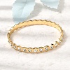 304 Stainless Steel & Rhinestone Bangles for Women BJEW-H644-03G-1