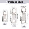 18Pcs 3 Styles Alloy Zipper Pull Tabs FIND-CY0001-83P-2