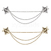 2Pcs 2 Colors Double Bee Hanging Chain Brooch JEWB-GO0001-01-3