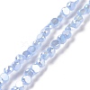 Transparent Electroplate Glass Beads Strands GLAA-E036-06C-1