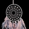 Iron Woven Web/Net with Feather Pendant Decorations AJEW-B017-26-6