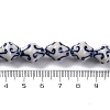 Handmade Blue and White Porcelain Beads Strands PORC-I027-06-4