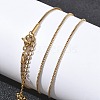 10Pcs 1MM 304 Stainless Steel Box Chain Necklaces NJEW-G203-07G-2