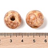 Round Printed Natural Maple Wood Beads WOOD-R243-16mm-B08-3