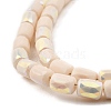 Frosted Imitation Jade Glass Beads Strands GLAA-P058-07B-12-3