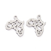 Non-Tarnish 304 Stainless Steel Pendants STAS-D007-04S-2