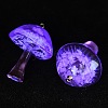 Luminous Epoxy Resin Mushroom Pendants RESI-C054-01C-1