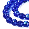 Transparent Electroplate Glass Beads Strands EGLA-Q132-6MM-01A-08-3
