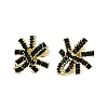 Bowknot Brass Micro Pave Cubic Zirconia Stud Earrings for Women EJEW-Q391-28G-01-1