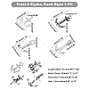 8Pcs 8 Styles 304 Stainless Steel Links Connectors STAS-UN0021-25AS-6