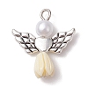 Resin Imitation Pearl Pendants PALLOY-JF02566-03-1