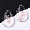 Transparent Glass Pendants X-GGLA-S036-04J-1