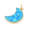 Moon Brass Pendants KK-I723-48G-2