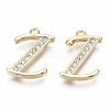 Brass Micro Pave Clear Cubic Zirconia Pendants KK-S360-053Z-NF-2