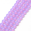 Baking Painted Glass Beads Strands DGLA-Q023-8mm-DB18-1