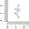 Brass Clear Cubic Zirconia Connector Charms KK-Z094-06P-02-3