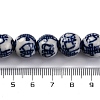 Handmade Blue and White Porcelain Beads Strands PORC-I027-01B-4