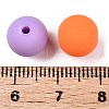 Rubberized Style Imitated Silicone Acrylic Beads MACR-T048-01C-05-3