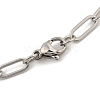 304 Stainless Steel Paperclip Chain Necklace for Women NJEW-C011-03P-02-2