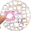 50Pcs Cartoon Cute Picture Frame PVC Adhesive Waterproof Stickers Self-Adhesive Stickers PW-WGEEBDD-01-2