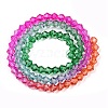 Gradient Color Baking Painted Glass Bead Strands DGLA-A039-T6mm-A011-2