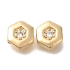 Brass Micro Pave Cubic Zirconia KK-Q001-05G-01-1