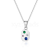 Square Necklace with Sparkling Diamond Pendant Necklaces YB1212-2-1