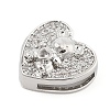 Brass Micro Pave Cubic Zirconia Slide Charms ZIRC-I068-05P-3