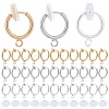 30Pcs 3 Colors Brass Clip-on Earring Findings KK-SC0003-26-1