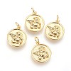 Brass Charms KK-G364-08G-1