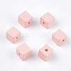 Painted Natural Wood Beads WOOD-T021-07H-1