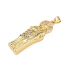 Brass Micro Pave Cubic Zirconia Pendants KK-R230-12G-2