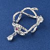 Brass Micro Pave Cubic Zirconia Findings KK-D378-20P-2