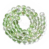 Transparent Spray Painted Glass Bead Strands GLAA-N035-03C-B02-2