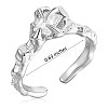 925 Sterling Silver Claw Open Cuff Ring JR892A-3