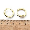 Brass Micro Pave Cubic Zirconia Hoop Earrings EJEW-C136-01B-02-5