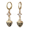 Natural Gemstone Leverback Dangle Earrings EJEW-JE07371-3
