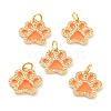 Real 18K Gold Plated Brass Micro Pave Cubic Zirconia Charms ZIRC-L100-085G-2