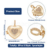 Fashewelry 5Pcs 5 Style Brass Micro Pave Clear Cubic Zirconia Diffuser Locket Pendants ZIRC-FW0001-04-2