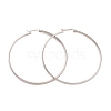201 Stainless Steel Big Hoop Earrings with 304 Stainless Steel Pins for Women EJEW-E146-07P-1