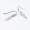 925 Sterling Silver Micro Pave Cubic Zirconia Earring Hooks STER-L054-29-3