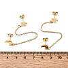 304 Stainless Steel Dangle Stud Earrings EJEW-F398-04G-3