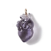 Transparent Resin Pendants RESI-E028-01G-08-2