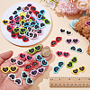 54Pcs 9 Colors Opaque Resin Cabochons RESI-SC0006-74-3