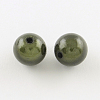 Spray Painted Acrylic Beads MACR-Q154-10mm-N04-2