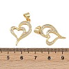 Brass Micro Pave Cubic Zirconia Pendants ZIRC-I367-12G-03-3