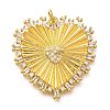 Brass Micro Pave Cubic Zirconia Pendants KK-U055-25G-1