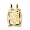 Brass Micro Pave Cubic Zirconia Pendants KK-U053-20G-01-1